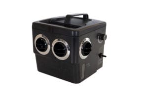 Front shot of the 4 directional vents on he Black Transcool E3